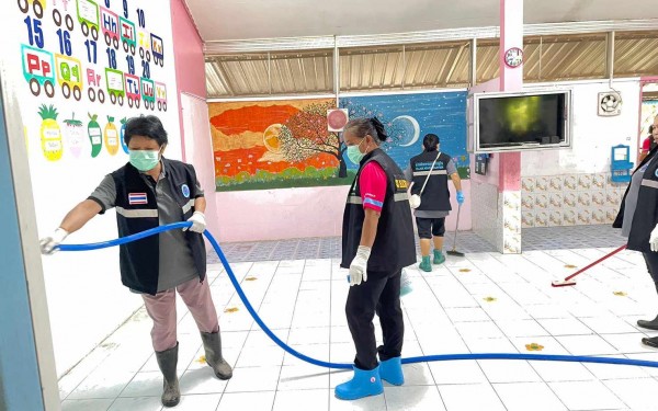 กิจกรรมโครงการ Big Cleaning day ป้องกันโรคมือ เท้า ปาก