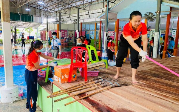 กิจกรรมโครงการ Big Cleaning day ป้องกันโรคมือ เท้า ปาก