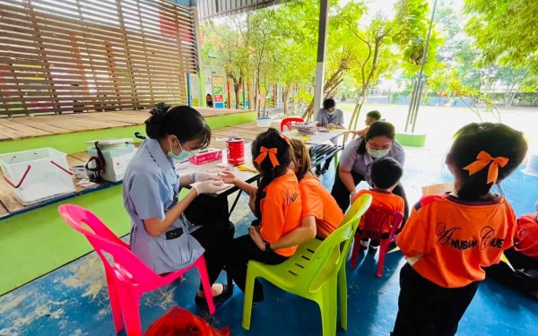 เข้าบริการฉีดวัคซีนป้องกันโรคคอตีบ บาดทะยักในนักเรียน ระดับชั้นประถมศึกษา