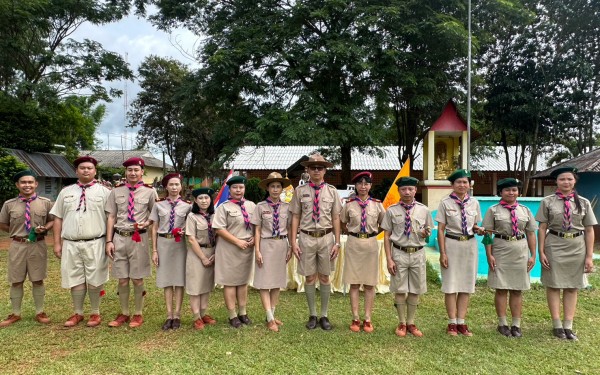 พิธีทบทวนคําปฏิญาณและสวนสนาม เนื่องในวันคล้ายวันสถาปนา คณะลูกเสือแห่งชาติ ประจำปี ๒๕๖๖